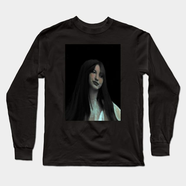 Beautiful girl, so beautiful. Picture is slightly sloppy and with pixelation. But what important - is here. Long Sleeve T-Shirt by 234TeeUser234